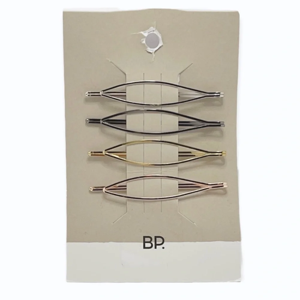 BP Set Of 4 Multi Metal Bobby Pins